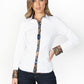 White Blouse with Paisley Detail