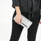 Metallic Silver Clutch Bag