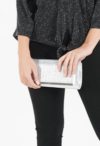 Metallic Silver Clutch Bag