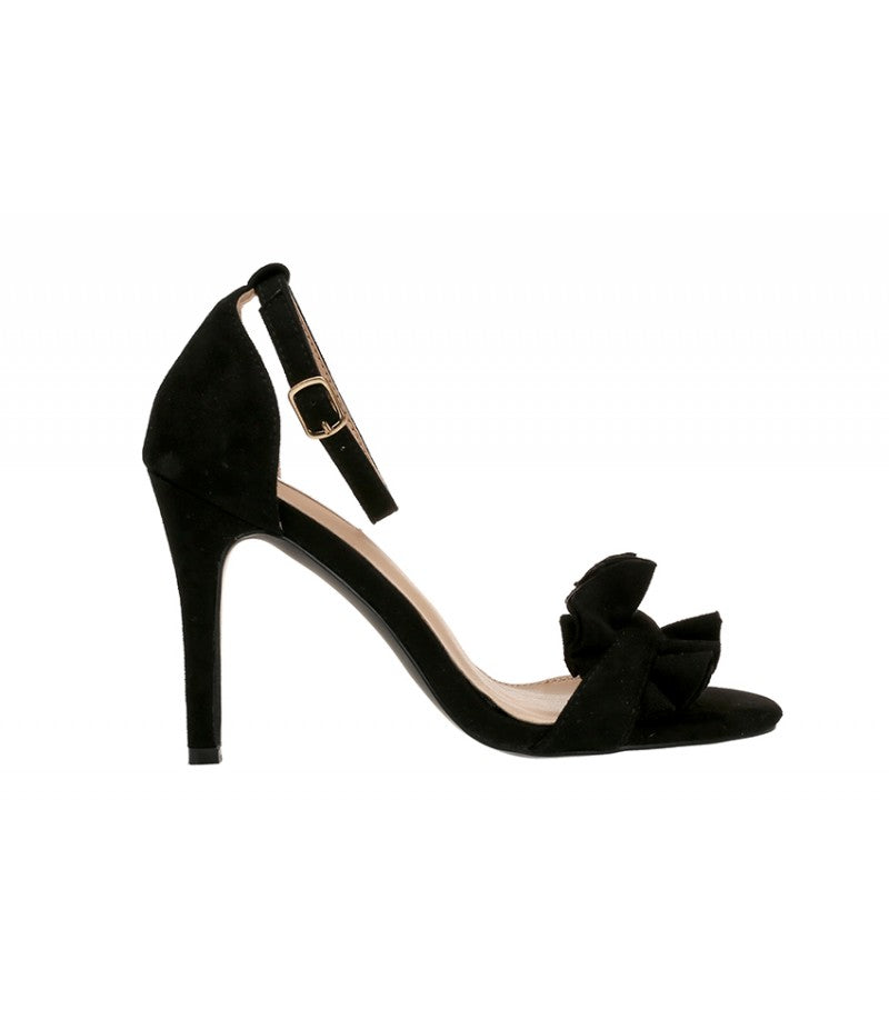 Black Frill Detail Heel