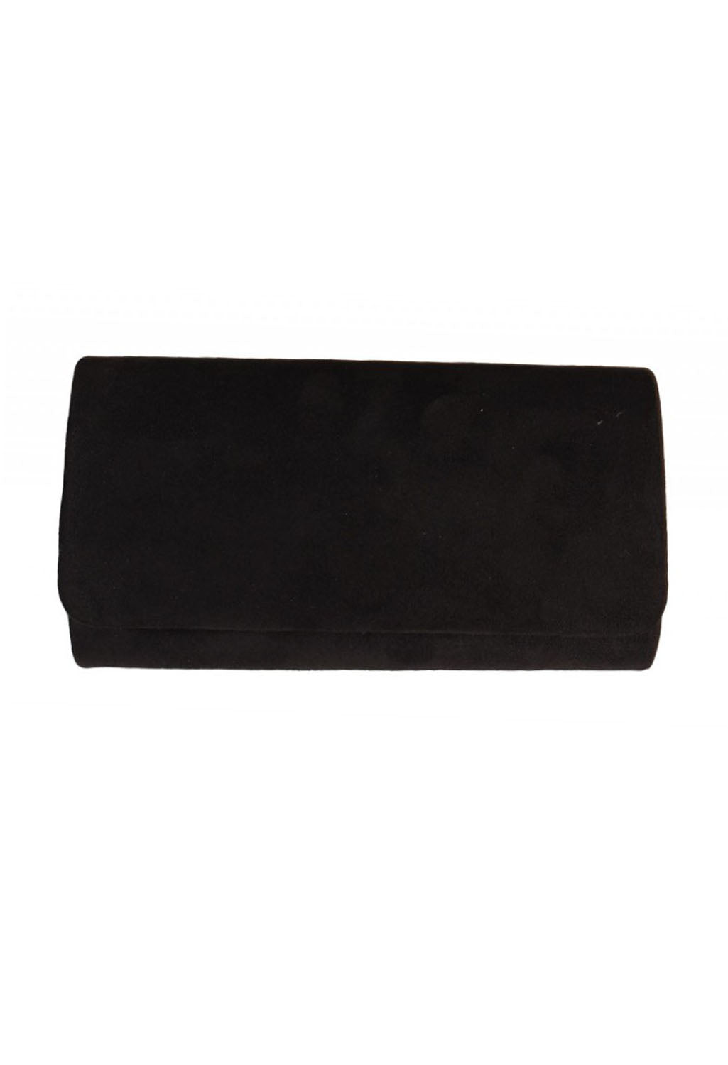 Black Faux Suede Clutch