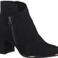 Black Microfibre Elegant Ankle Boot