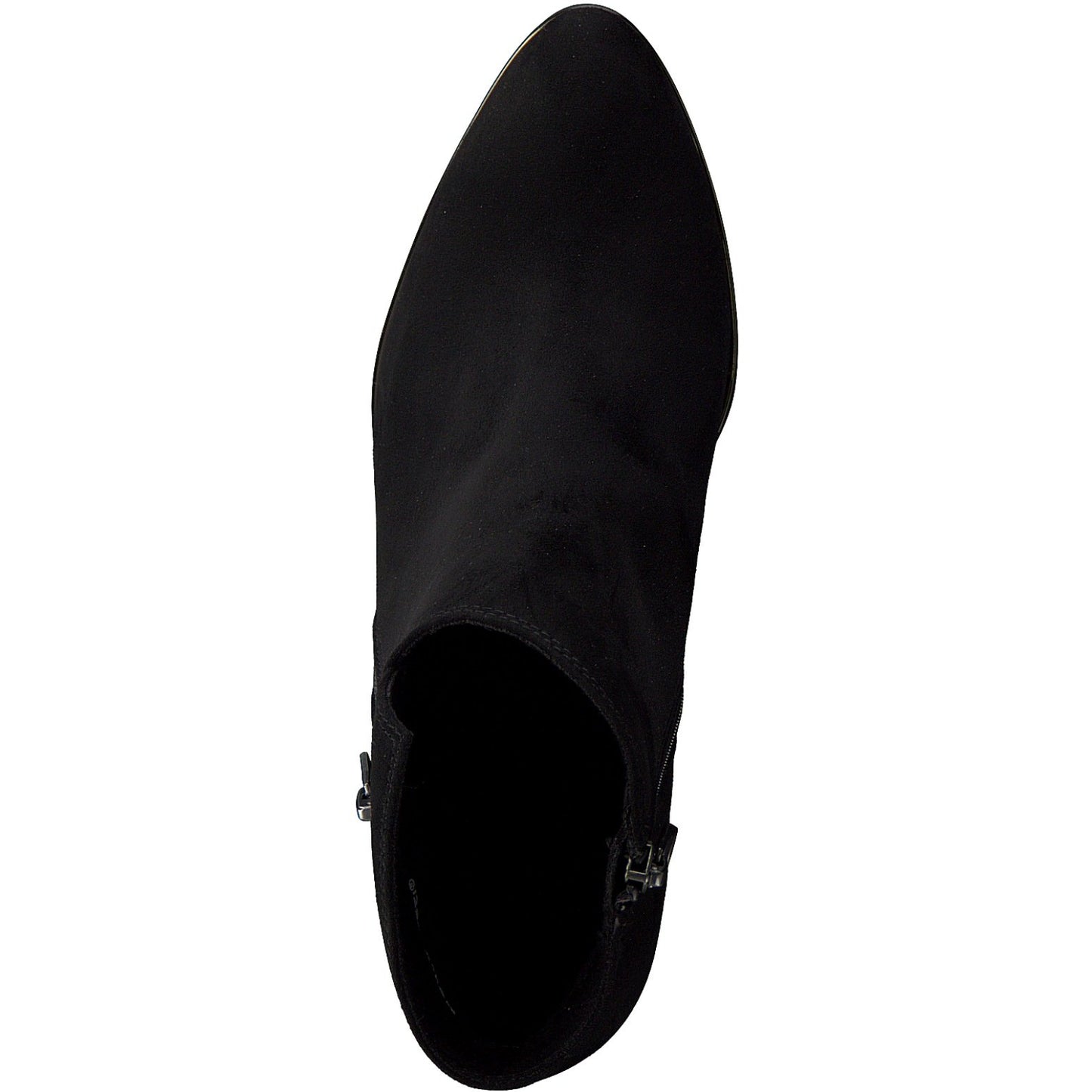 Black Microfibre Elegant Ankle Boot