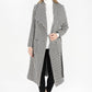 Houndstooth Waterfall Front Coat with Tie Waist