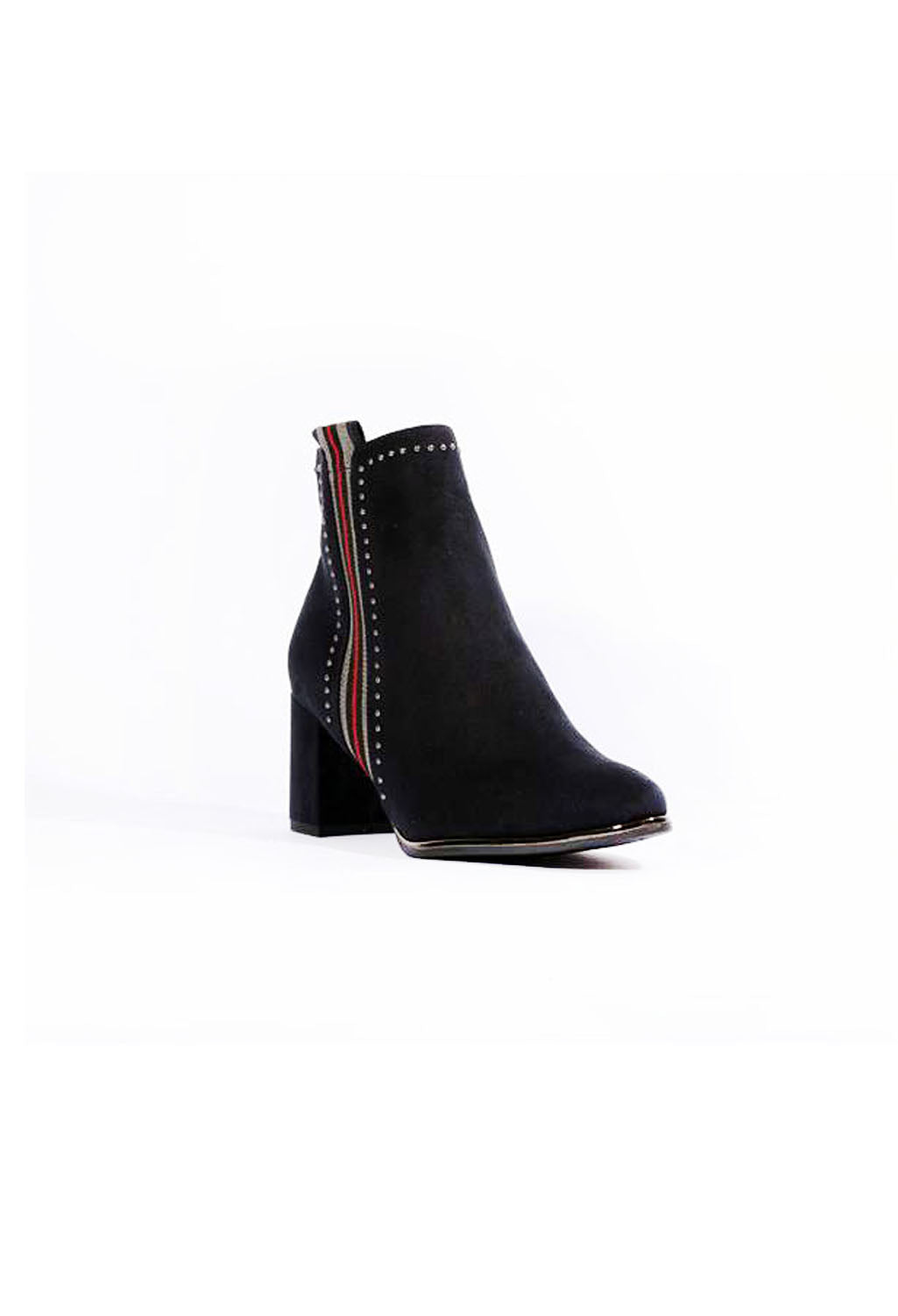 Side Stripe Heeled Ankle Boot-1