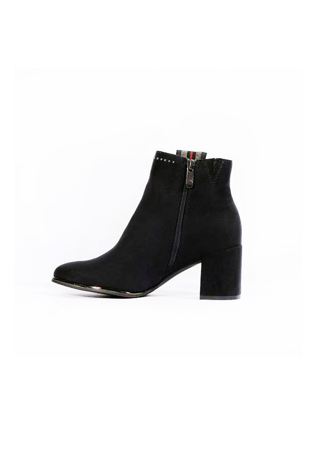 Side Stripe Heeled Ankle Boot-1