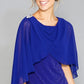 Glitter Dress with Chiffon Cape