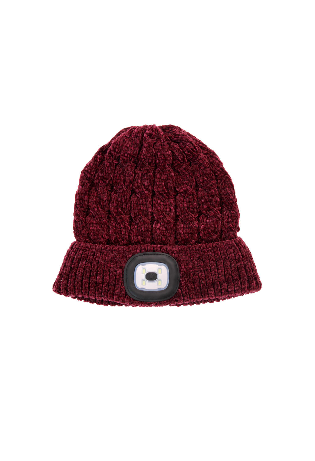 Mulberry Chenille LED Hat