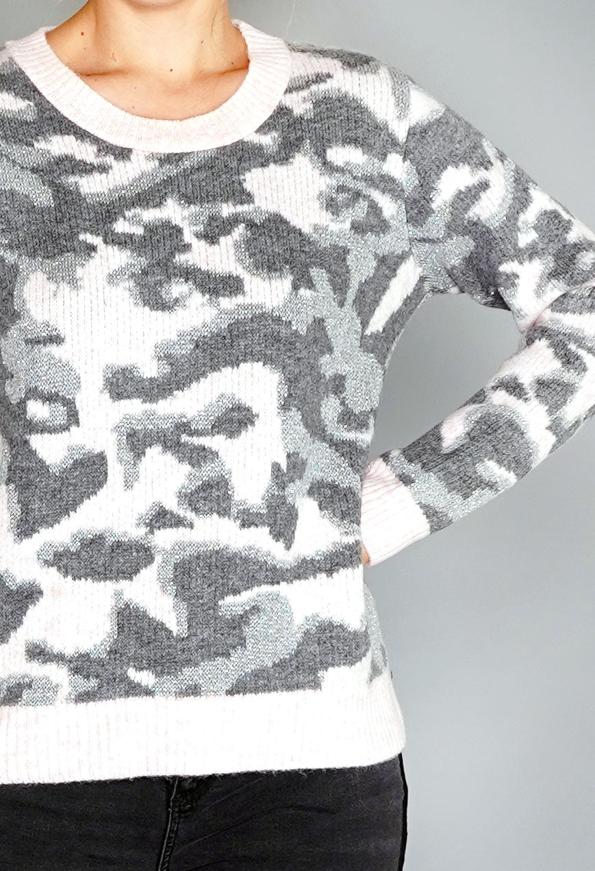 Pink Camoflage Knit