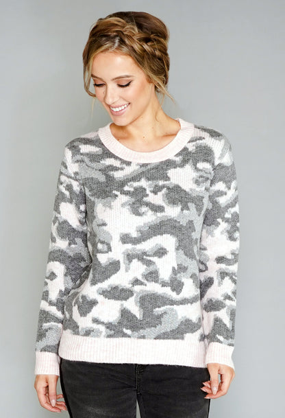 Pink Camoflage Knit