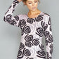 Pink Swirl Print Pullover with Diamonte Detail