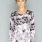 Pink Floral Print Pullover with Diamonte Detail