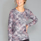 Abstract Print Pullover with Diamonte Detail