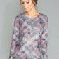 Abstract Print Pullover with Diamonte Detail