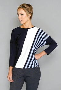 Stripe Supala Print Top