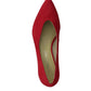 Low Heel Red Micro Fibre Court Shoe