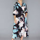 DUCK EGG FLORAL HIGH-LOW WRAP DRESS