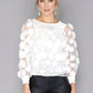 White Circles Mesh Top with Vest