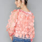 Coral Circles Mesh Top with Vest