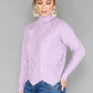 Lilac Cable Knit Turtleneck