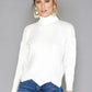 White Cable Knit Turtleneck