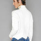 White Cable Knit Turtleneck