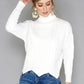 White Cable Knit Turtleneck