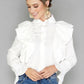 White Puff Sleeve Blouse