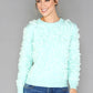 Mint Green Lace Design Knit