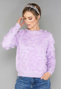 Lilac Lace Design Knit