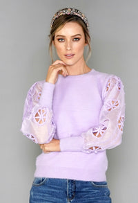 Lilac Sleeve Detail Top