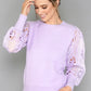 Lilac Sleeve Detail Top