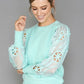 Mint Green Sleeve Detail Top