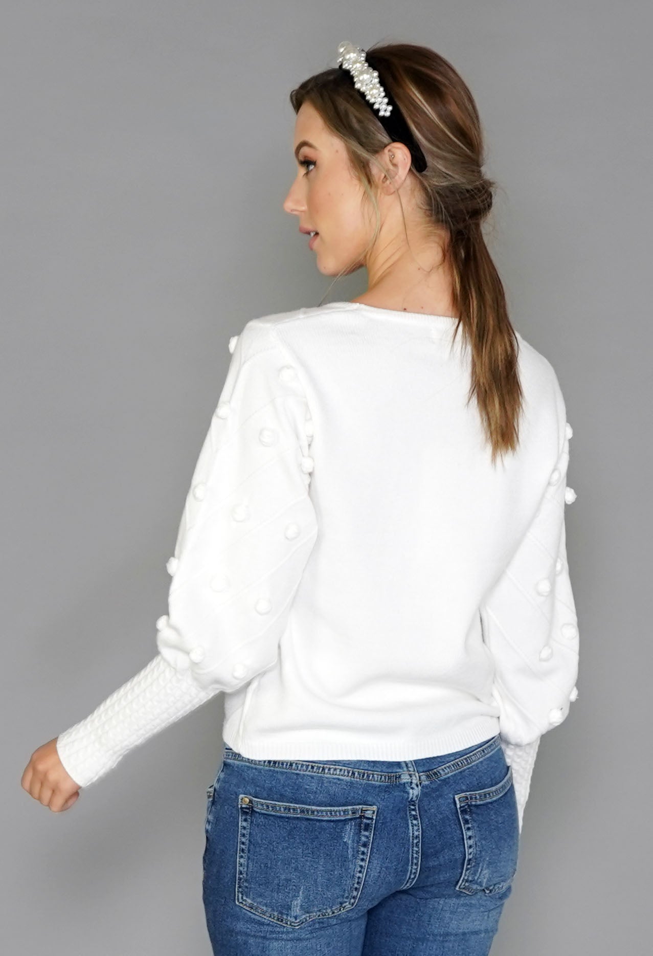 White Bobble Jumper