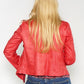 CORAL BIKER ZIP DETAIL JACKET