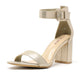 Gold Block Heel Sandal