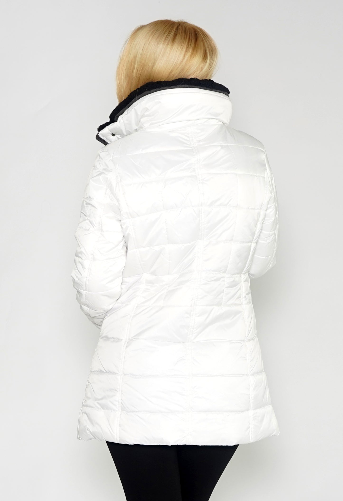 White Cosy Collar Detail Coat