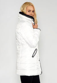 White Cosy Collar Detail Coat