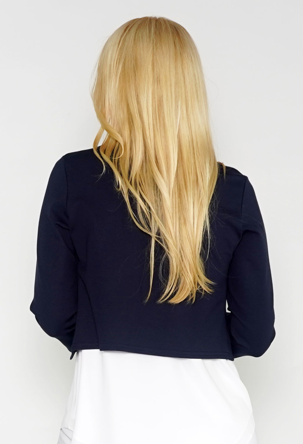 Navy Scallop Edge Bolero