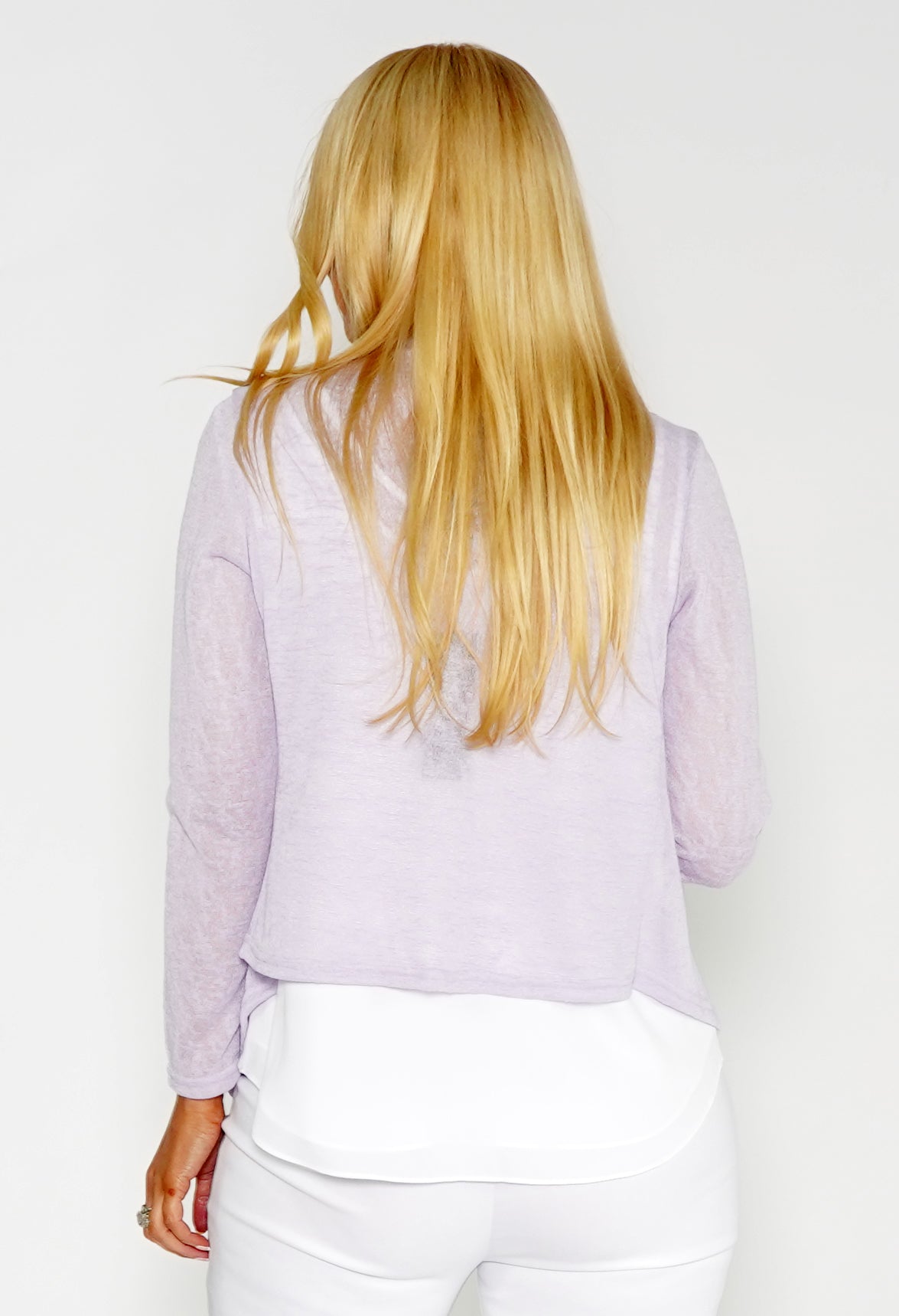 Lilac Lightweight Drape Cardi