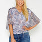 Printed Batwing Top