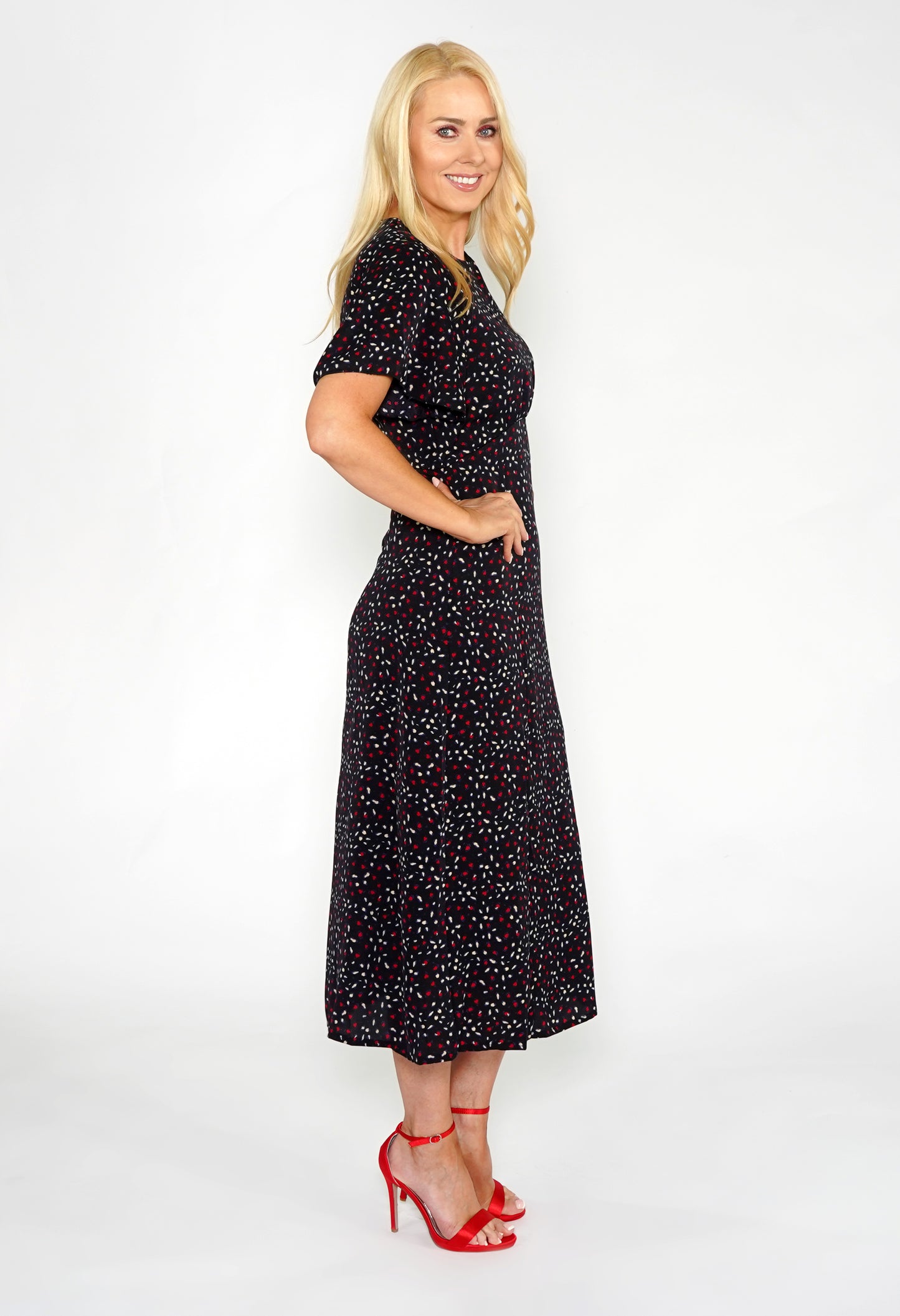 Animal Spot Midi Dress