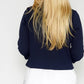 Navy TEXTURED CROPPED JACKET