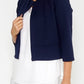 Navy TEXTURED CROPPED JACKET