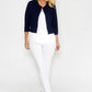 Navy TEXTURED CROPPED JACKET