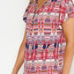 Twist Printed Top with Necklace Detail