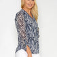 Navy Animal Print Top-1