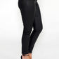 Black High Waisted Coated Trousers