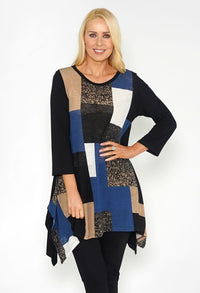 Blue Colour Block Tunic