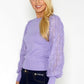 LILAC JUMPER WITH TEXTURED LACE SLEEVE